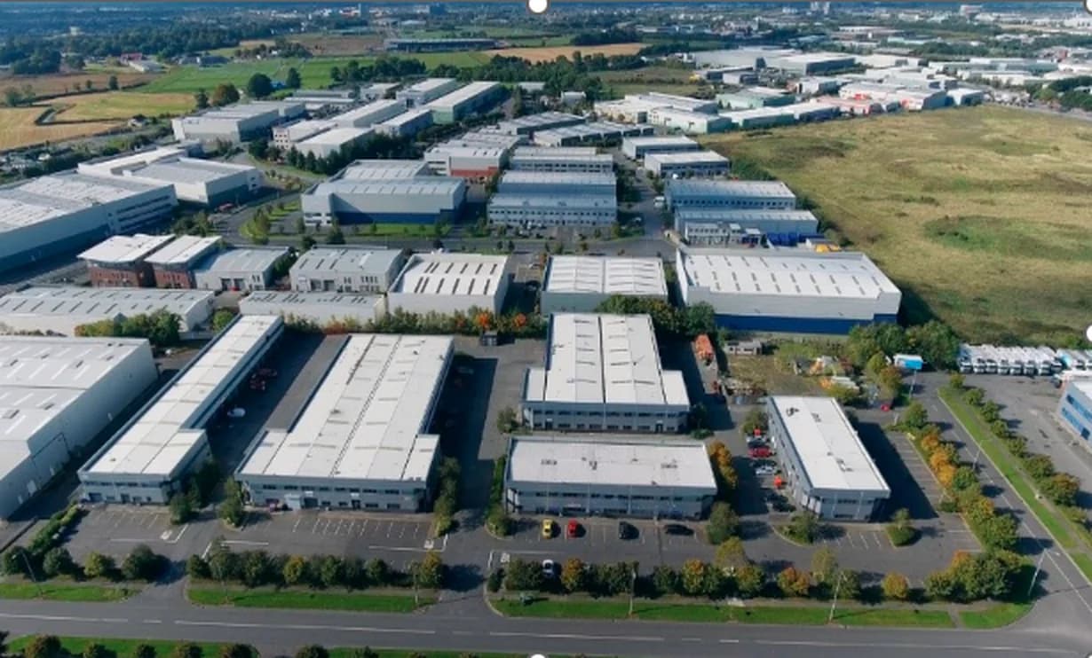 Vista aérea de zona industrial